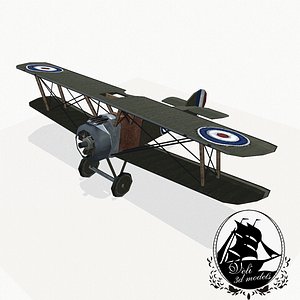 sopwith camel fighter aircraft 3d model