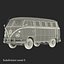 3d volkswagen type 2 simple