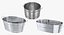 3D Galvanized Steel  Tub Collection model