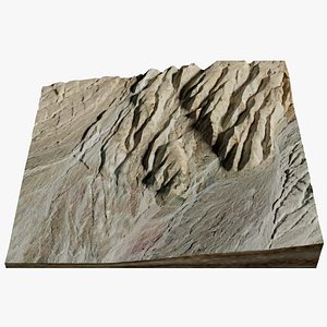3D model terrain death valley desert