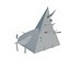 Hut of the barbarian hunter Low-poly 3D model