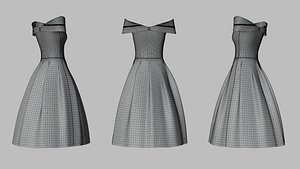 3D Dress 42 Sapphire Velvet With Design