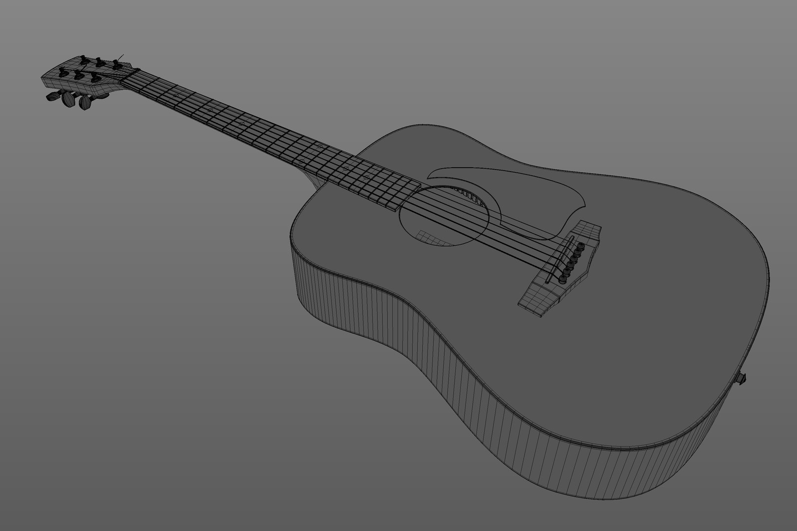 3D Classic Acoustic Guitar - TurboSquid 2232561