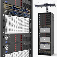 Datacenter Rack with Cable Tray