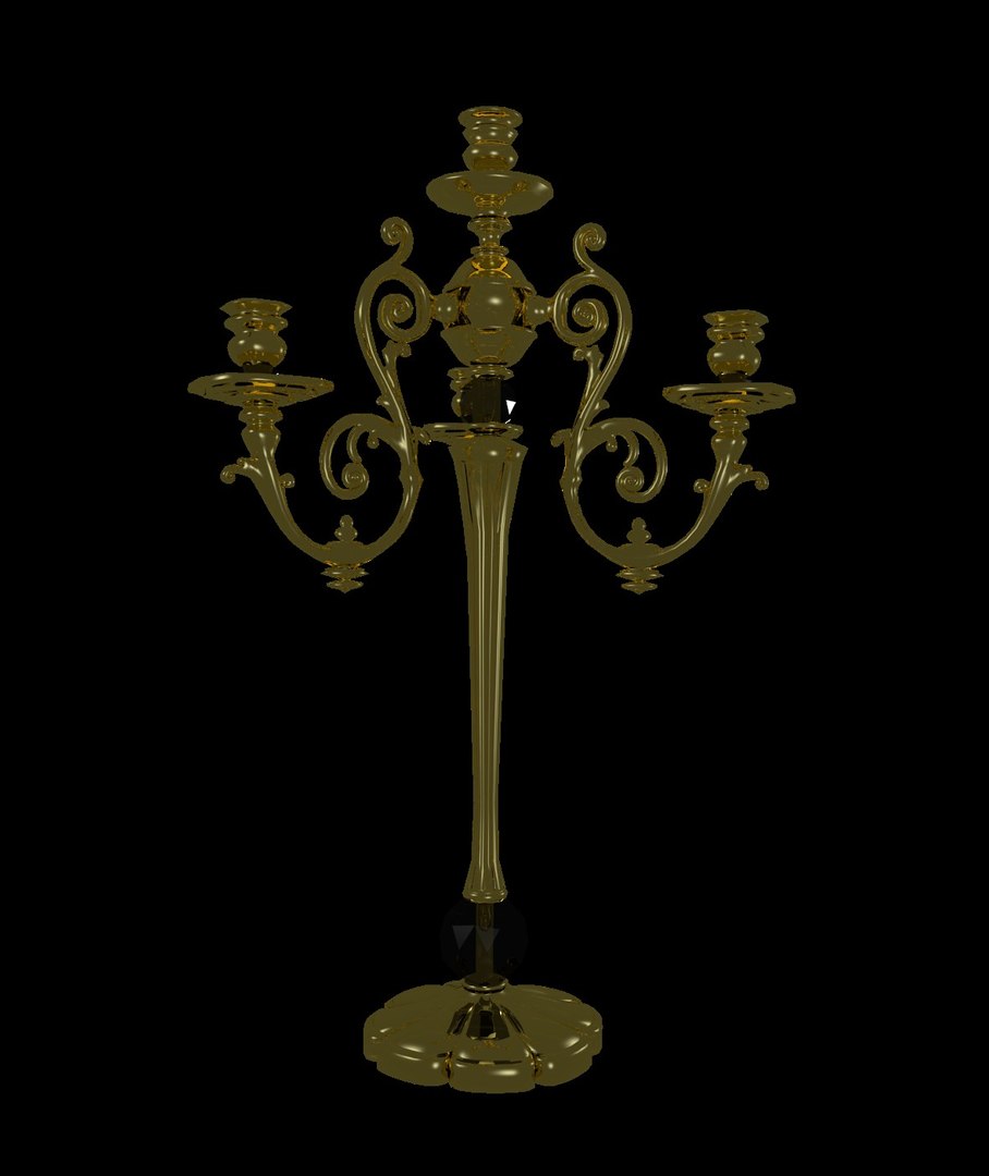 candlestick candles 3d 3ds