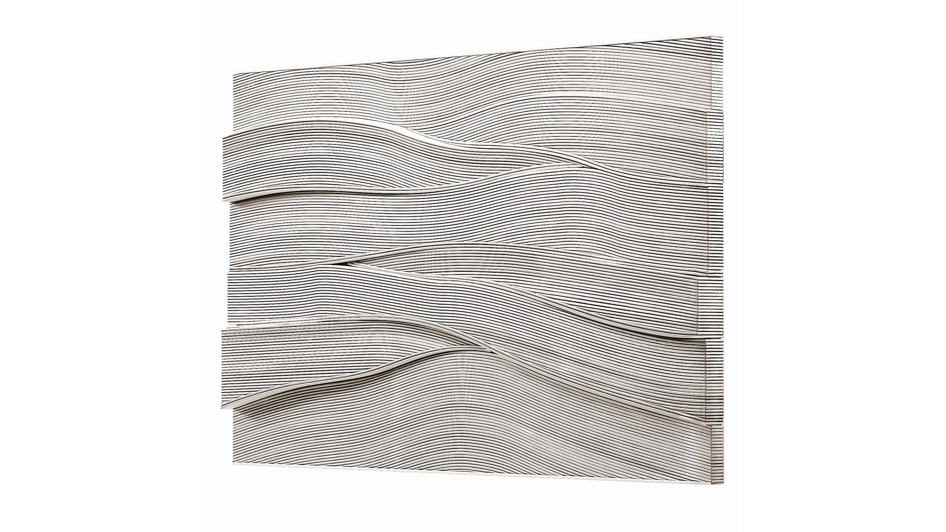 Wall Art Marlene By Palecek Wave Rattan Decor 3D Model - TurboSquid 2253466
