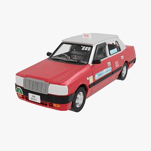 3D Hong Kong Red Taxi model