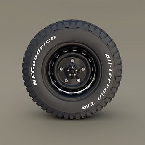 offroad bf goodrich wheel 3D model