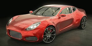 Generic concept sports car with rig and full interior