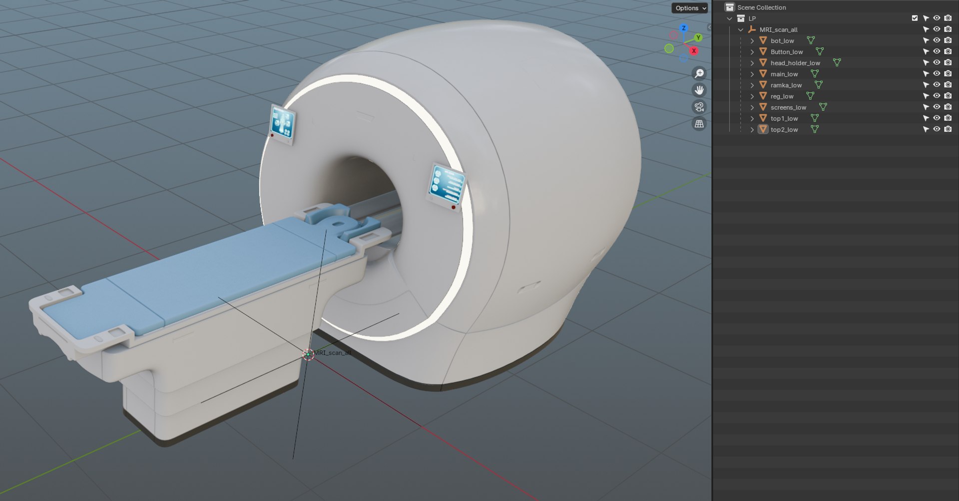 3D MRI Scanner MRT Low-poly Model - TurboSquid 2337858