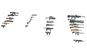 3D model Low Poly Weapon Pack