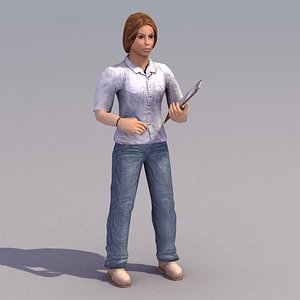 3ds max female figure rigged