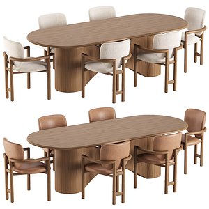 3D Madeira Chair and Olexey Oval Table