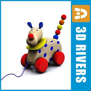 baby toy pull 3d model