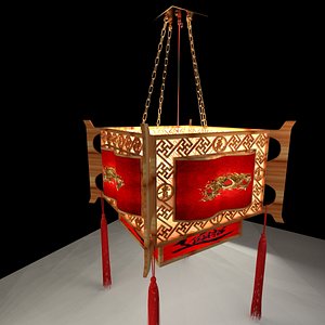 3D Chinese red lantern