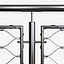 Steel railing with rope system
