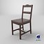 3D Classic Wooden Chair 3D Model - Realistic PBR Textured Furniture