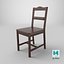 3D Classic Wooden Chair 3D Model - Realistic PBR Textured Furniture