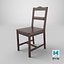 3D Classic Wooden Chair 3D Model - Realistic PBR Textured Furniture