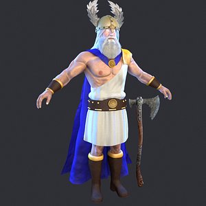 3D model slavic god perun