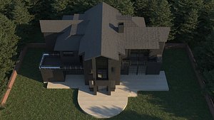 Black Villa House 3D model