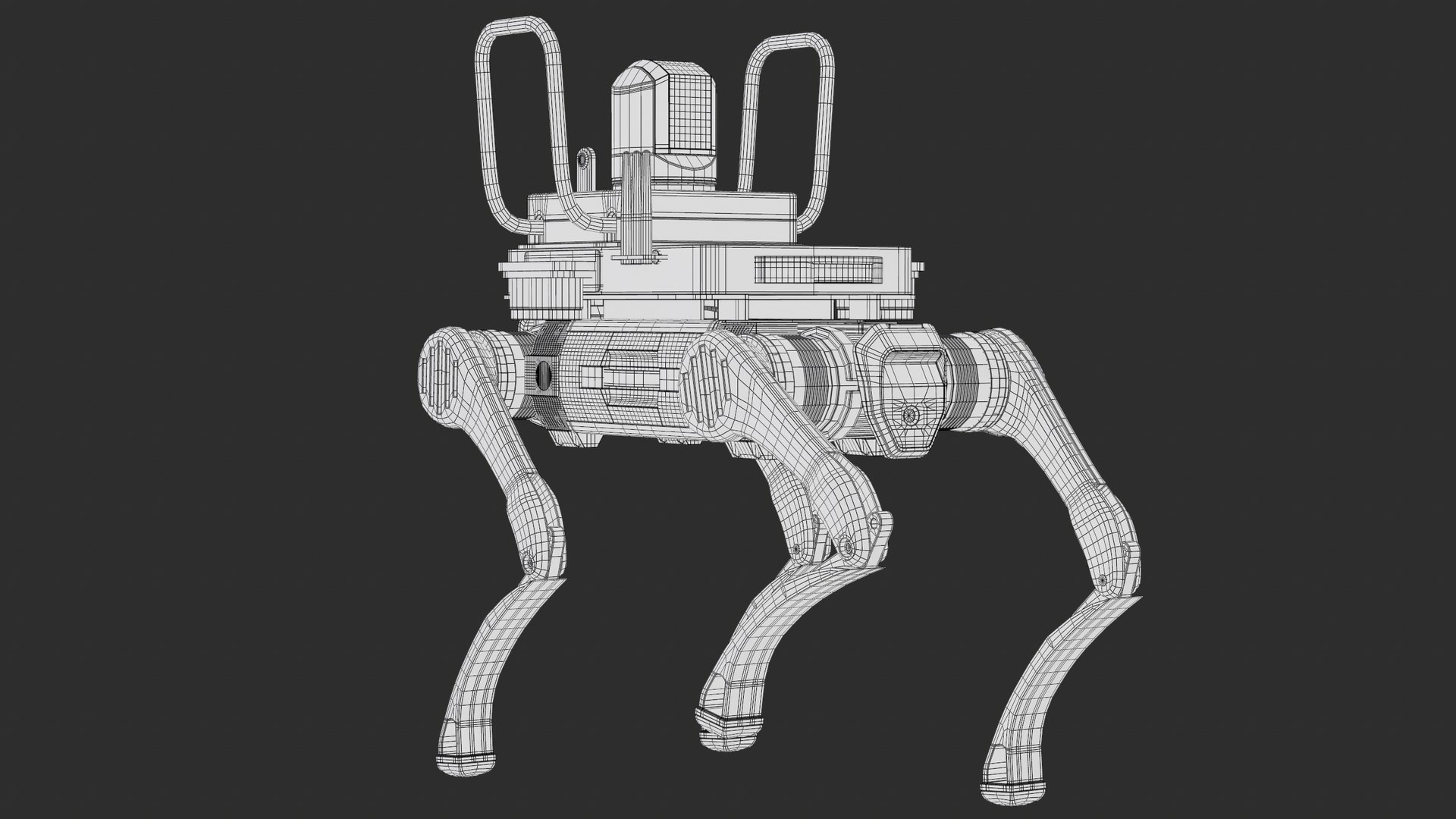 Firefighter Robot Unitree B2 Rescue Modification PBR 3D model https://p.turbosquid.com/ts-thumb/jd/MKwhqV/oB/screenshot016_wire/png/1767976018/1920x1080/fit_q87/0793d522c5799e2792b63019c7b4733e9e9633bb/screenshot016_wire.jpg