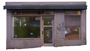 Derelict Facade Wall-7 - Storefront and AutoGen Stickers