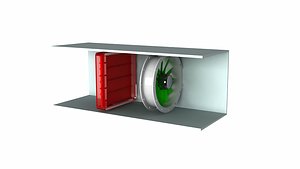 3D hoist way fan