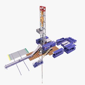 Caroil Skidding Drilling Rig 3D model