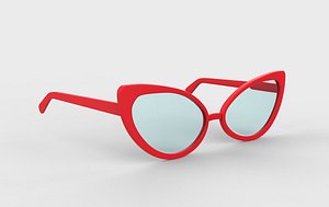 cat eye glasse 3D model 3D model
