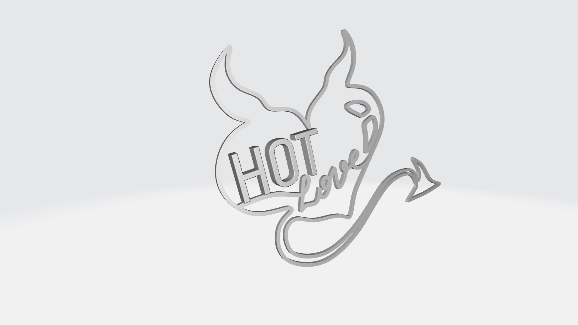 Hot Love Neon Sign 3d Model Turbosquid 1904619 