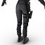 SWAT Woman African American Rigged for Cinema 4D