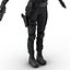 SWAT Woman African American Rigged for Cinema 4D