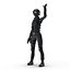 SWAT Woman African American Rigged for Cinema 4D