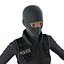 SWAT Woman African American Rigged for Cinema 4D