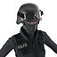SWAT Woman African American Rigged for Cinema 4D