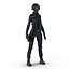 SWAT Woman African American Rigged for Cinema 4D