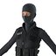 SWAT Woman African American Rigged for Cinema 4D