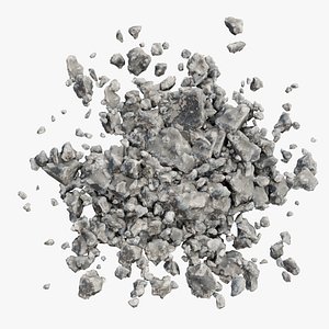 3D Animated Concrete Explode Side
