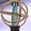 Lampe sphérique en bois