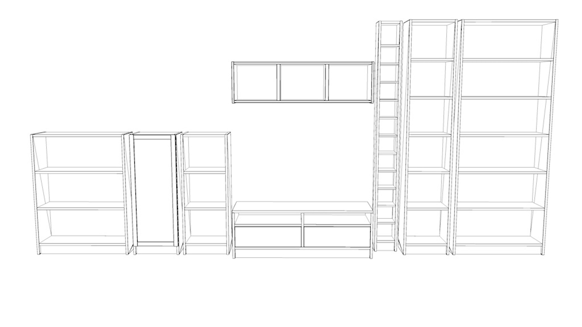 Ikea Billy Set Obj