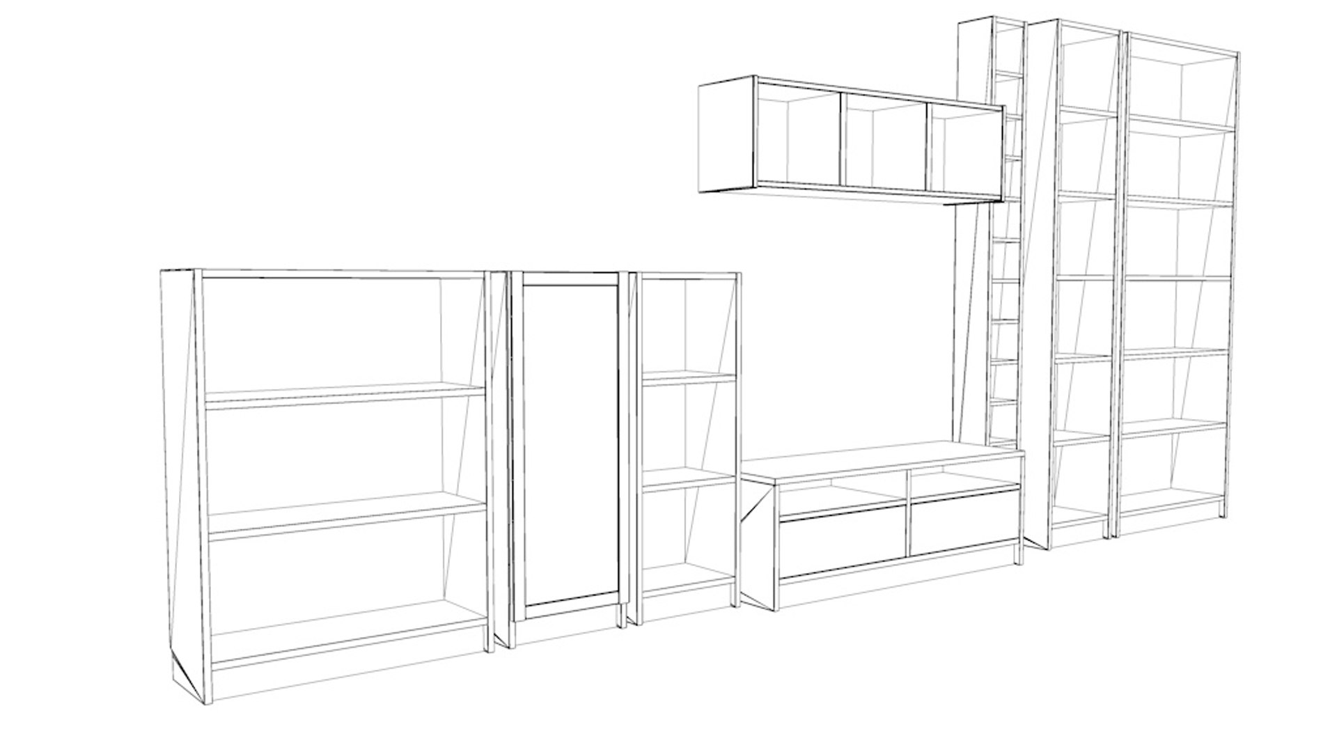 Ikea Billy Set Obj