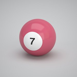 3D Pool Snooker Ball Number 7 model
