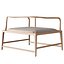 Sillón moderno chino de madera maciza con reposabrazos.