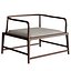 Sillón moderno chino de madera maciza con reposabrazos.