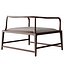 Sillón moderno chino de madera maciza con reposabrazos.