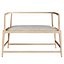 Sillón moderno chino de madera maciza con reposabrazos.