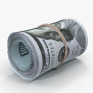 3D roll new 100 dollar