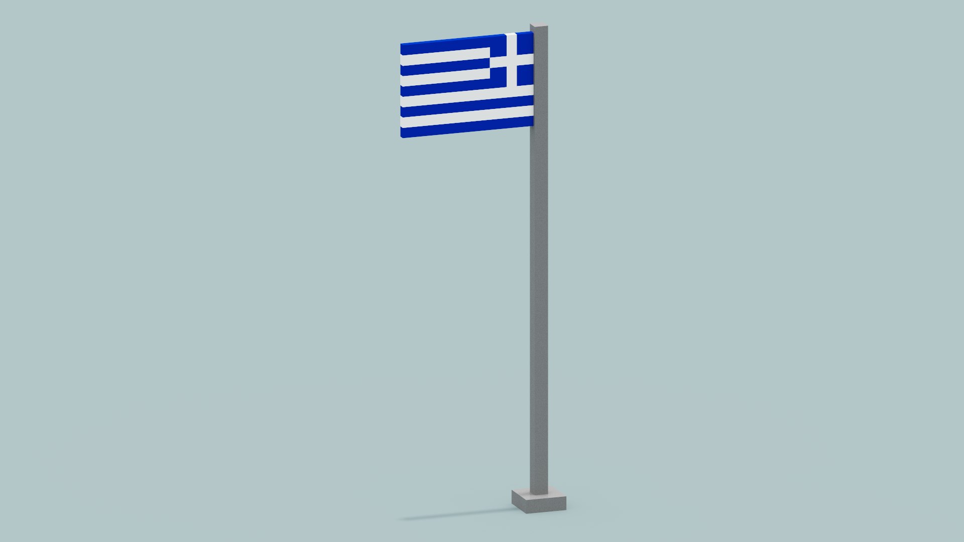 Greece Flag 3D Model TurboSquid 1876376