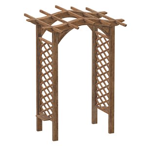 Wooden archway model